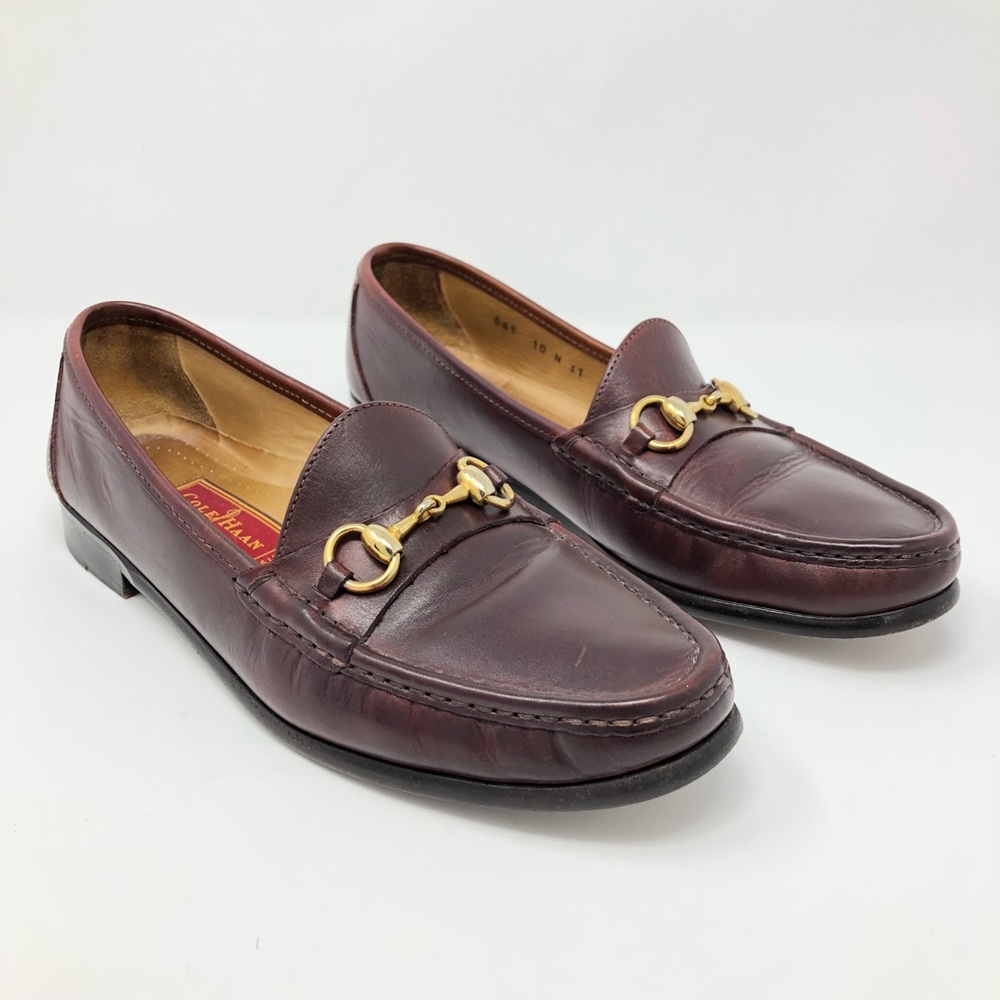 Cole Haan City Leather Mens Loafers Horse Bit